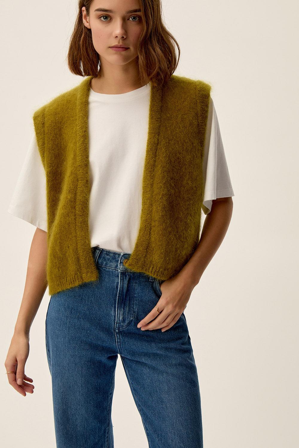 Des Petit Hauts Gilet Bunny Basilic