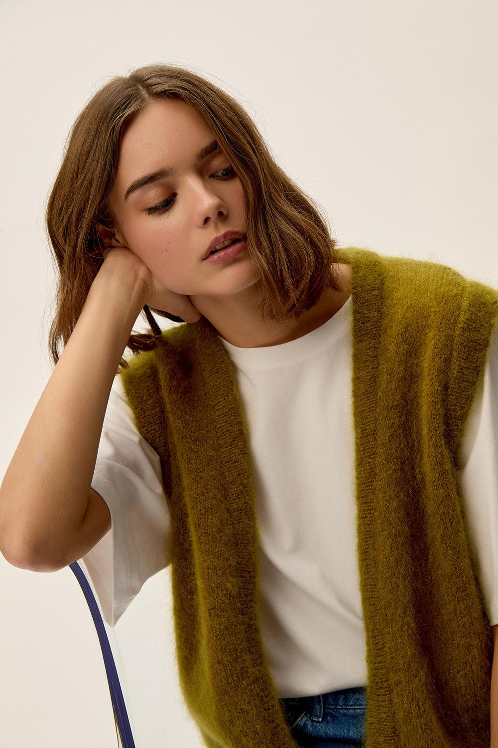 Des Petit Hauts Gilet Bunny Basilic