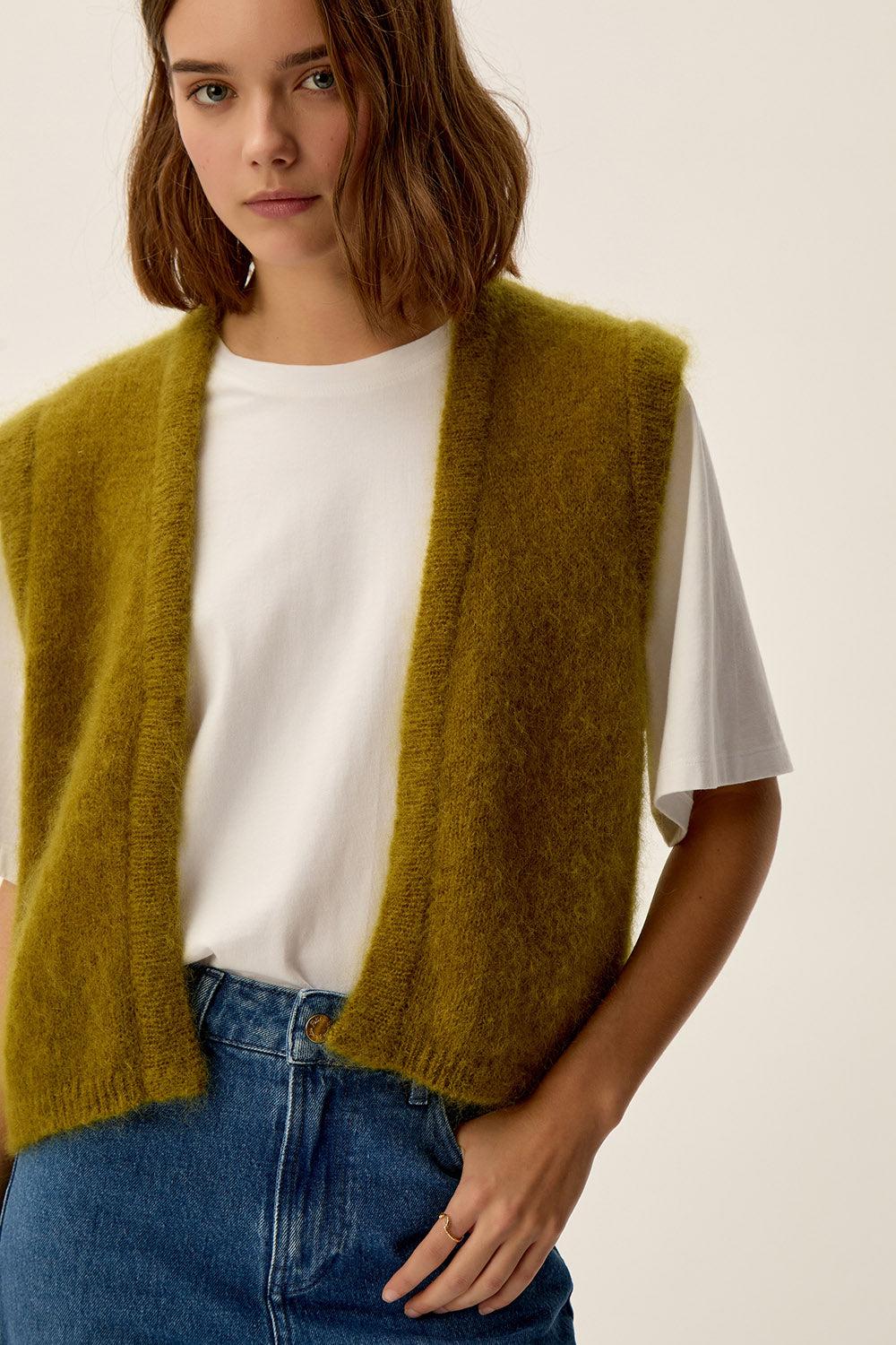 Des Petit Hauts Gilet Bunny Basilic