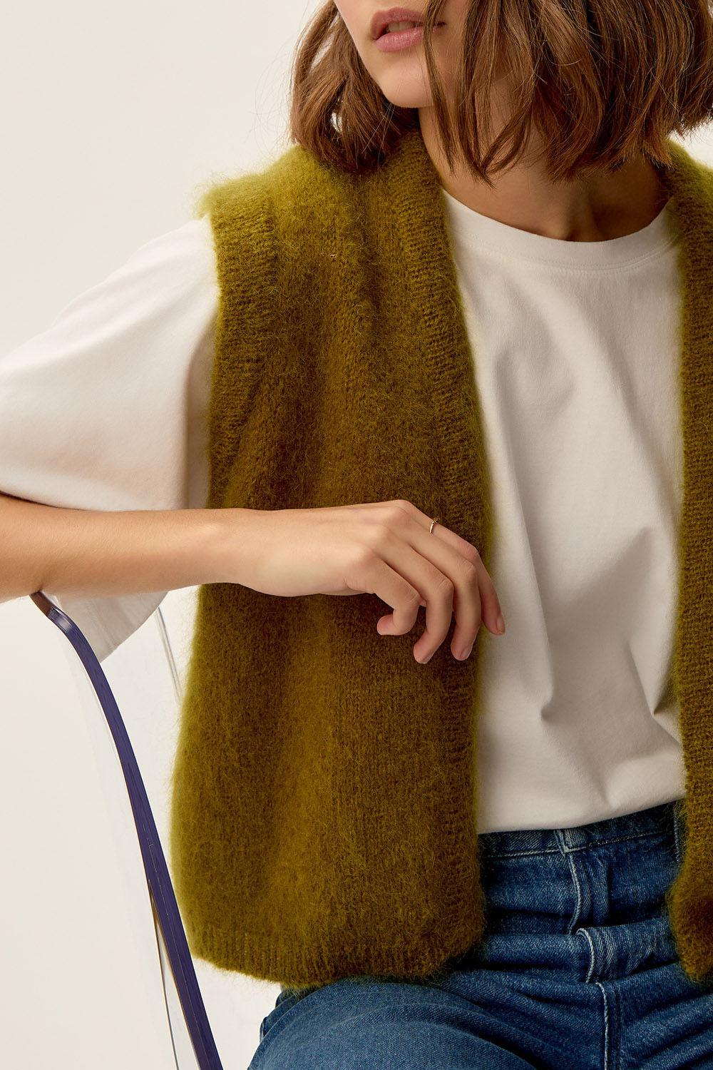 des petit hauts Gilet Bunny Basilic