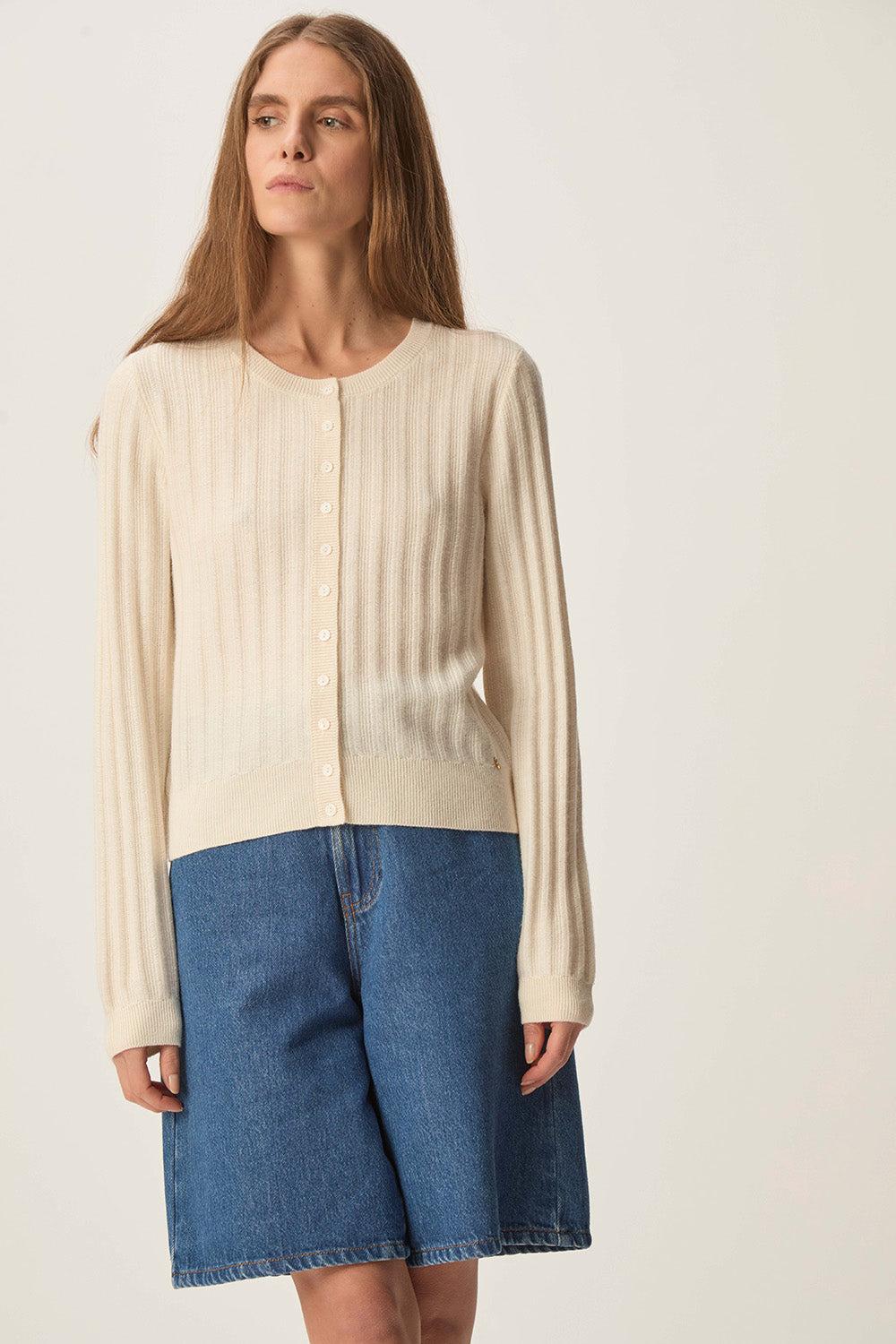 des petit hauts Gilet Colombia Ecru