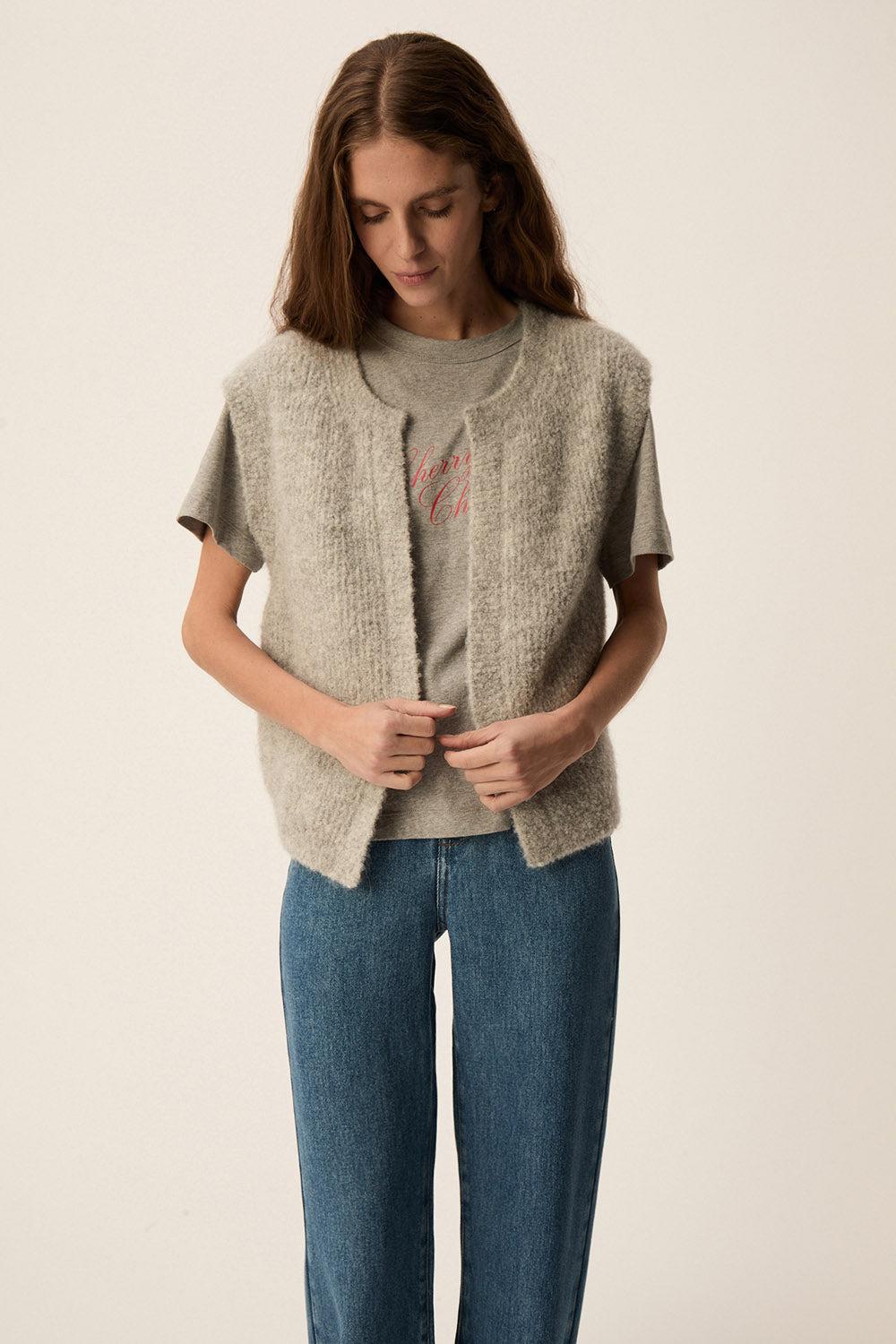 Des Petit Hauts Gilet Craig Gris Chine