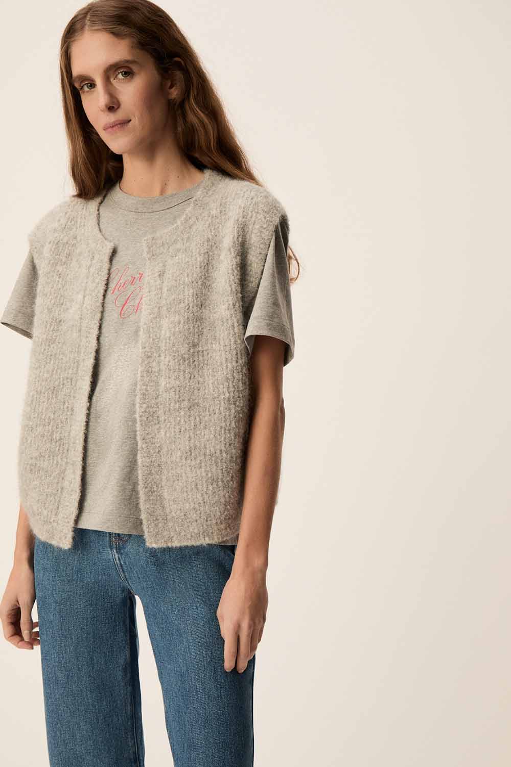 des petit hauts Gilet Craig Gris Chine