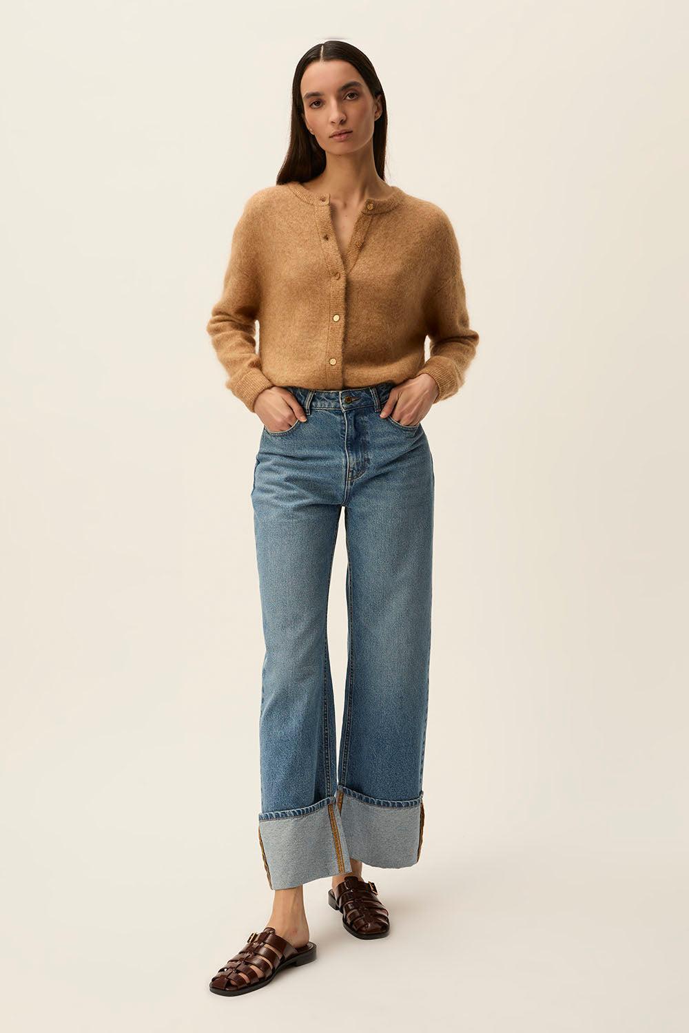 des petit hauts Gilet Doby Tabac