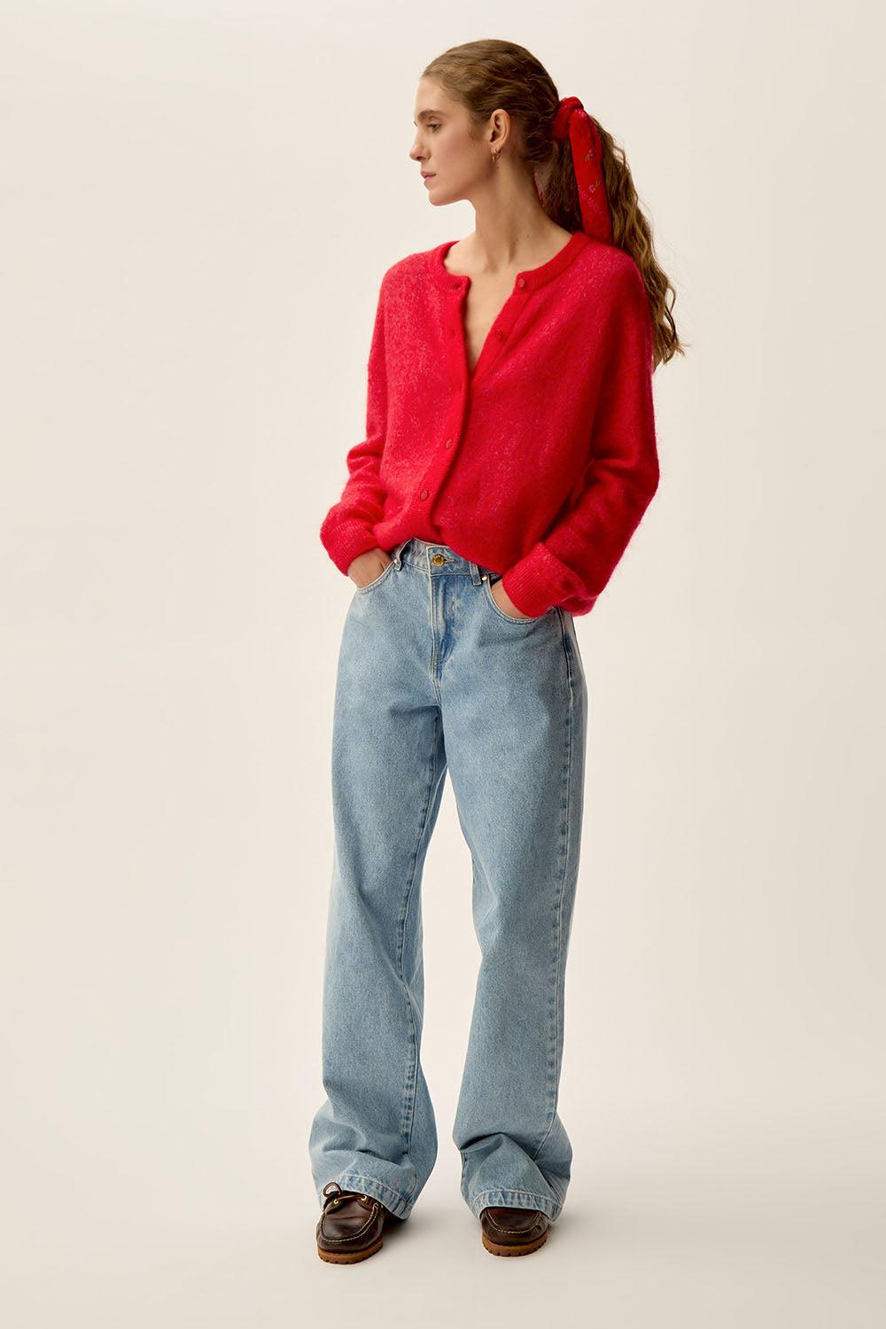 Des Petit Hauts Gilet Doby Tomate