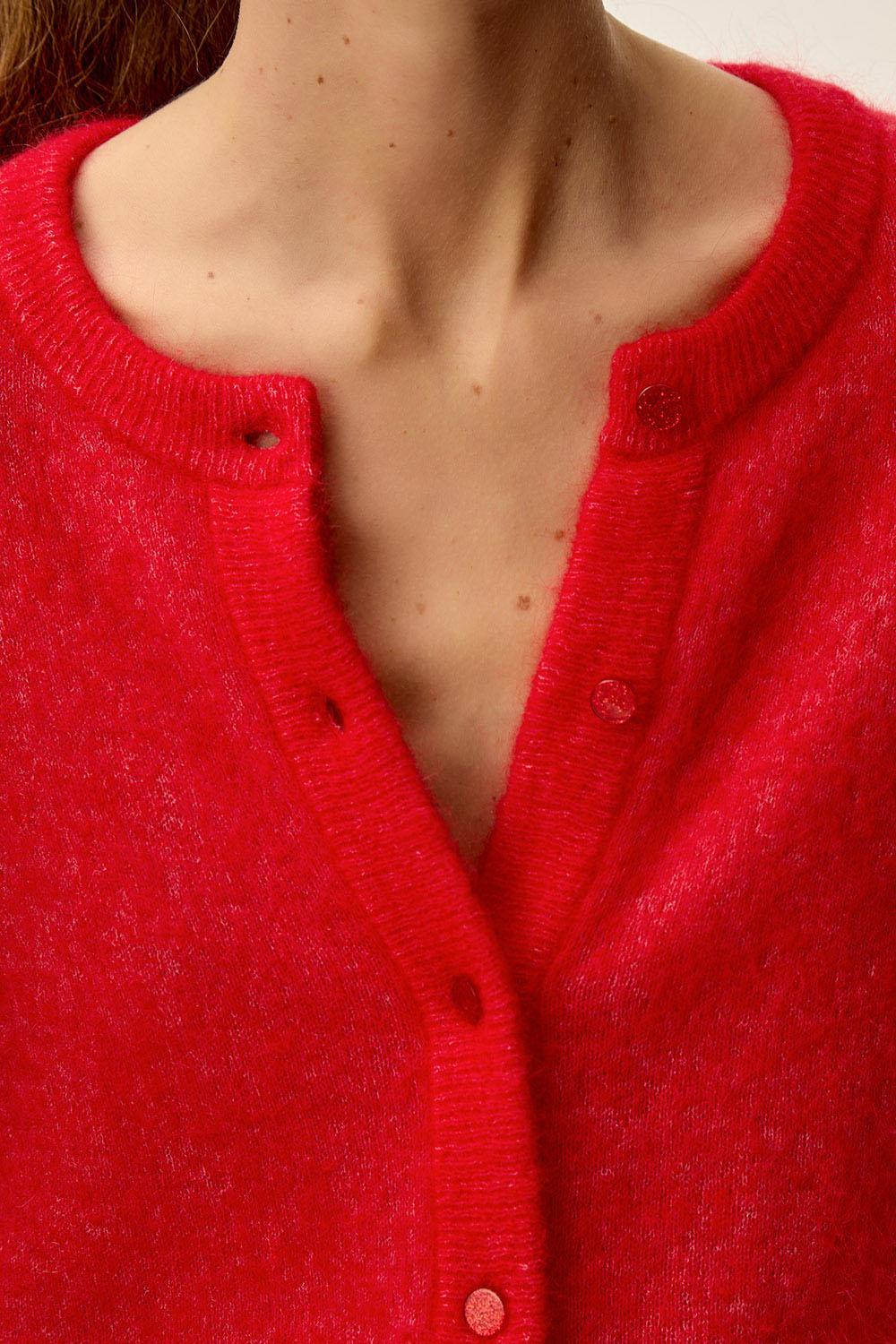 Des Petit Hauts Gilet Doby Tomate