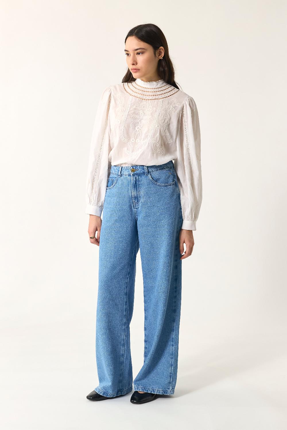 des petit hauts Jean Louela Lyocell Bleach