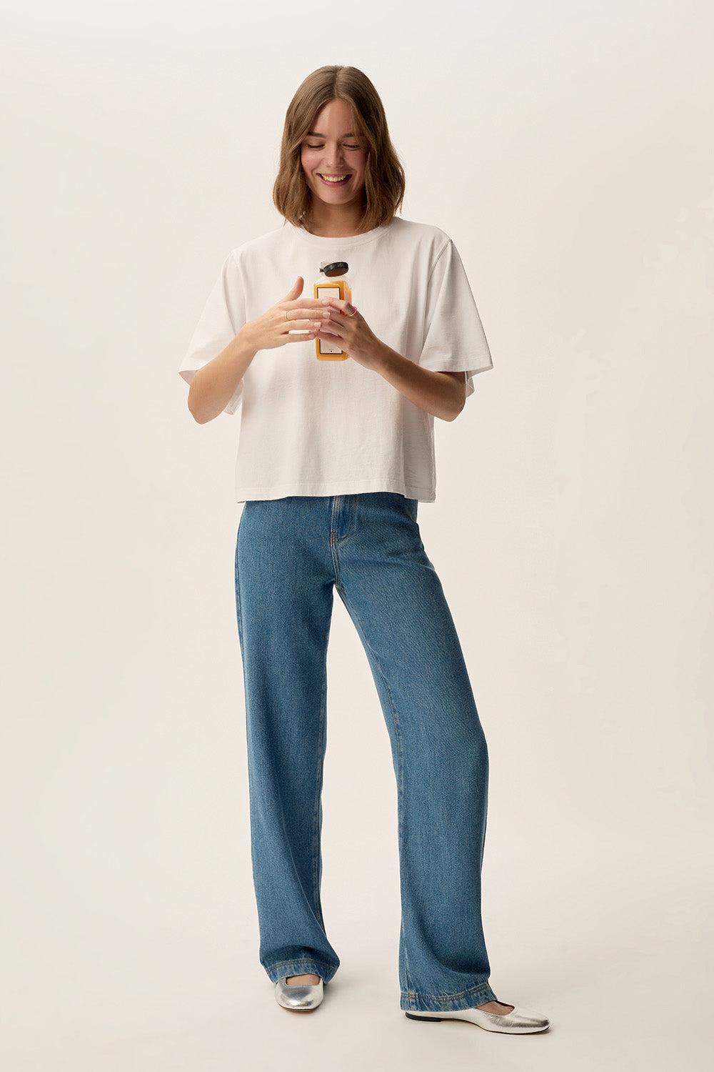 des petit hauts Jean Louizi Lyocell Middle Blue