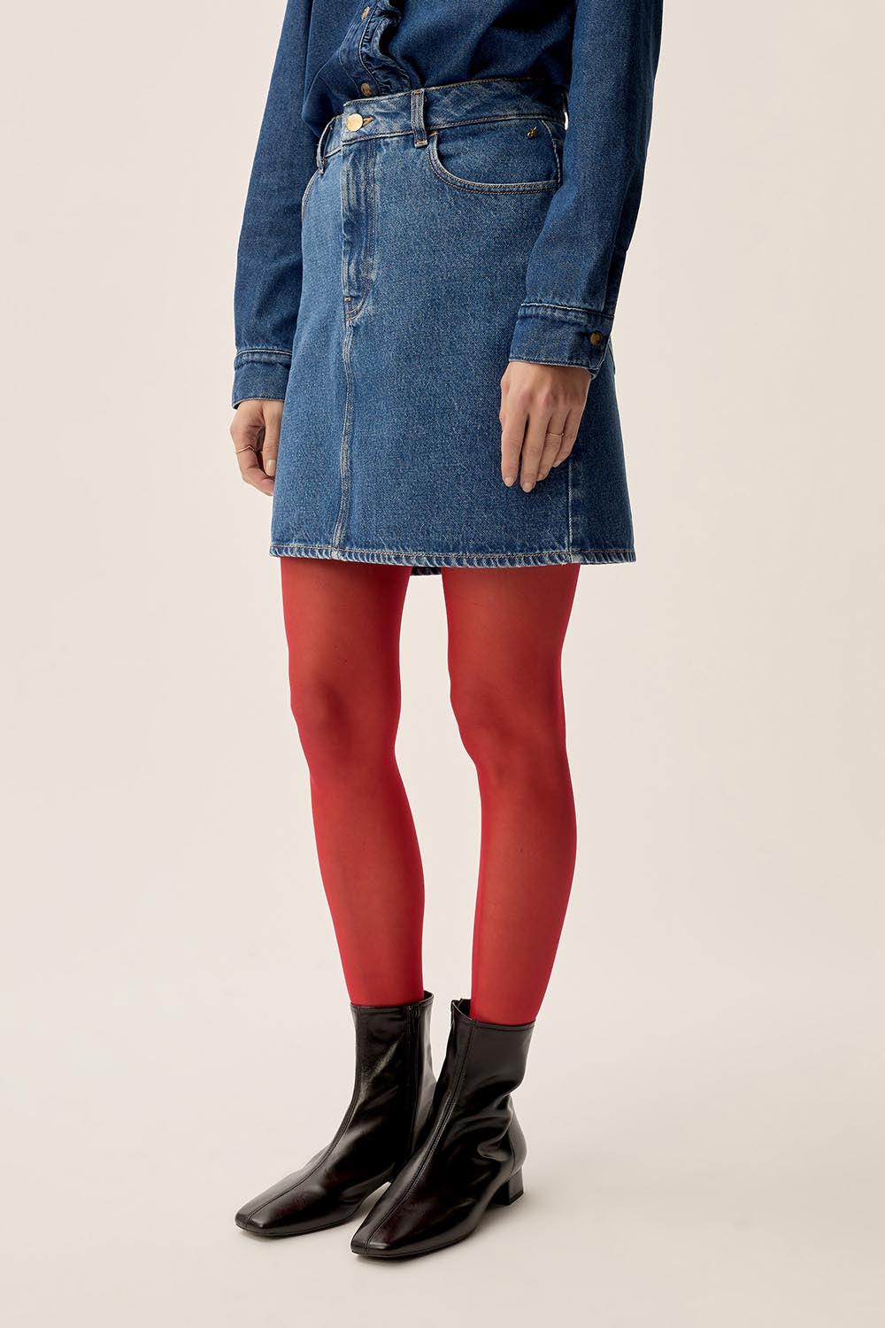 Des Petit Hauts Jupe Loubaba Middle Blue