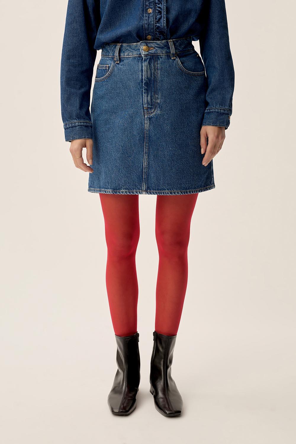 Des Petit Hauts Jupe Loubaba Middle Blue