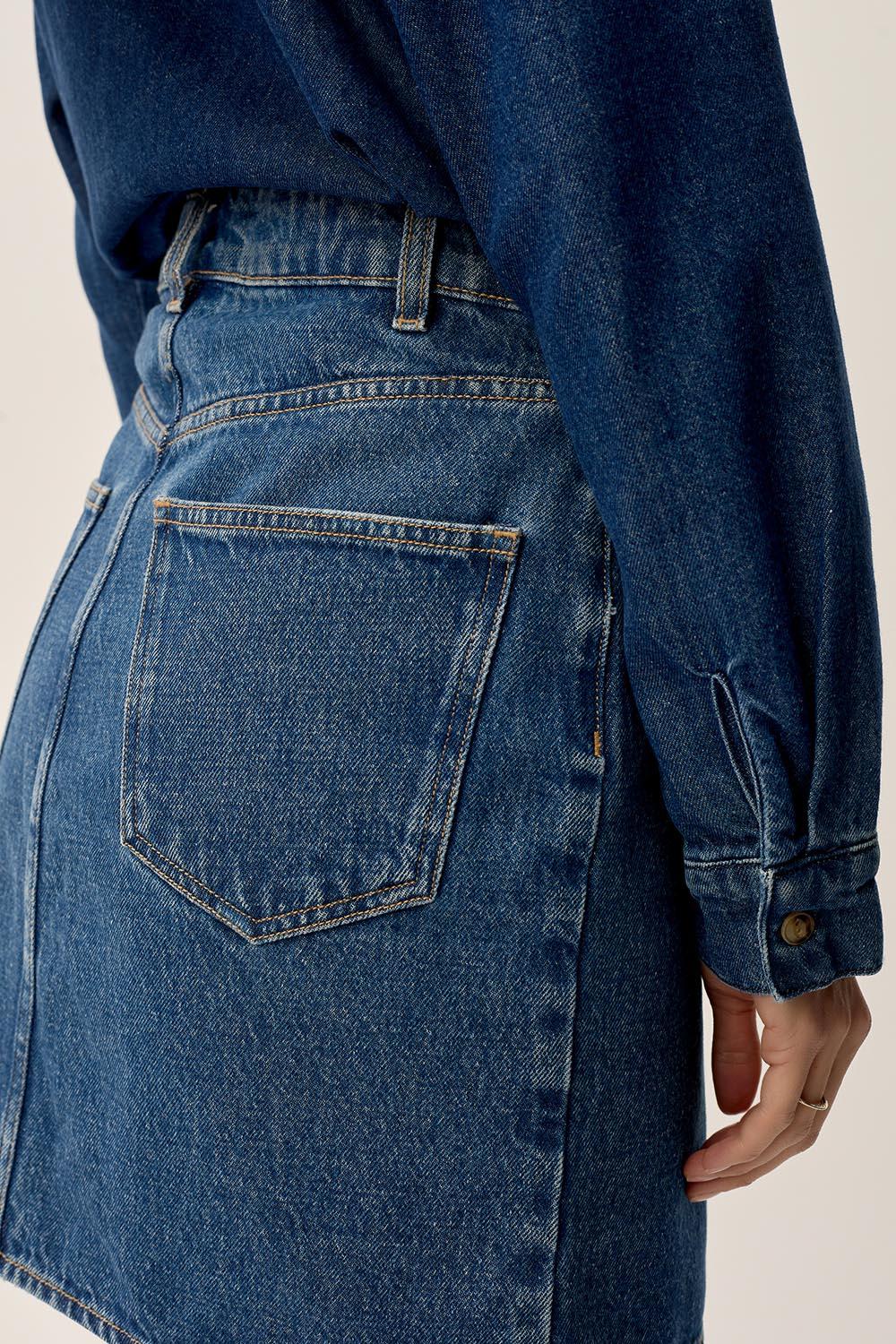 Des Petit Hauts Jupe Loubaba Middle Blue