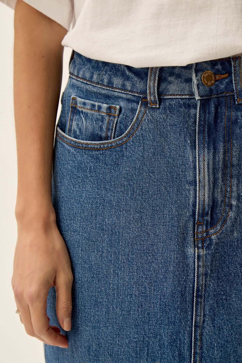 Des Petit Hauts Jupe Louria Middle Blue