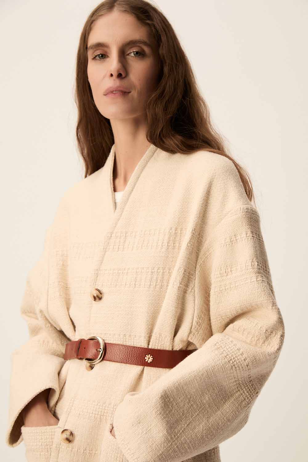 Des Petit Hauts Manteau Yoana Creme