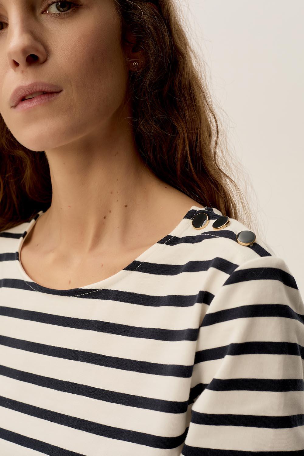 Des Petit Hauts Marinière Filipette Ecru/Marine