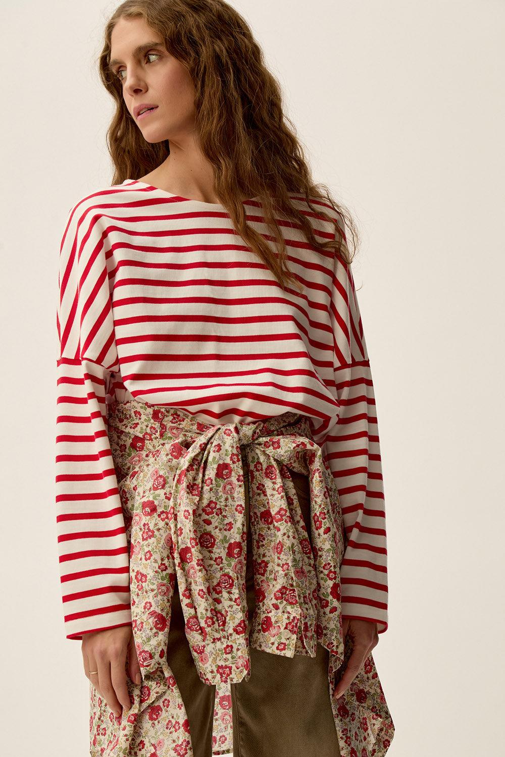 Des Petit Hauts Marinière Filly Ecru/Tomate