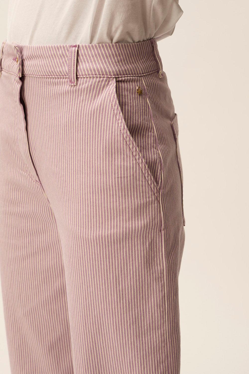 Des Petit Hauts Pantalon Lara Creme/Lavande