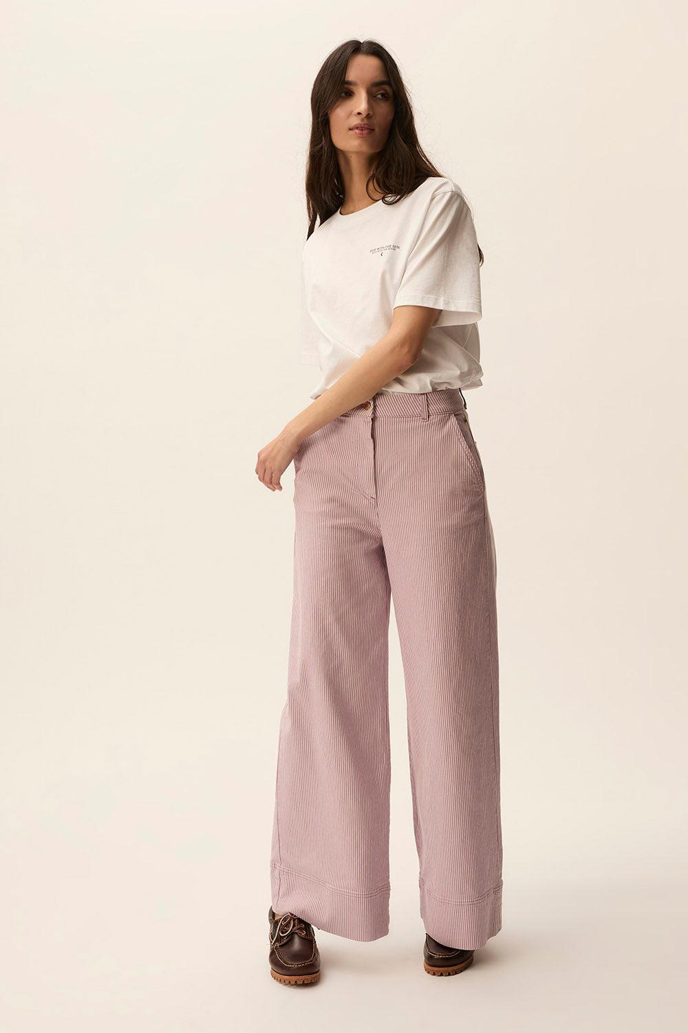 Des Petit Hauts Pantalon Lara Creme/Lavande
