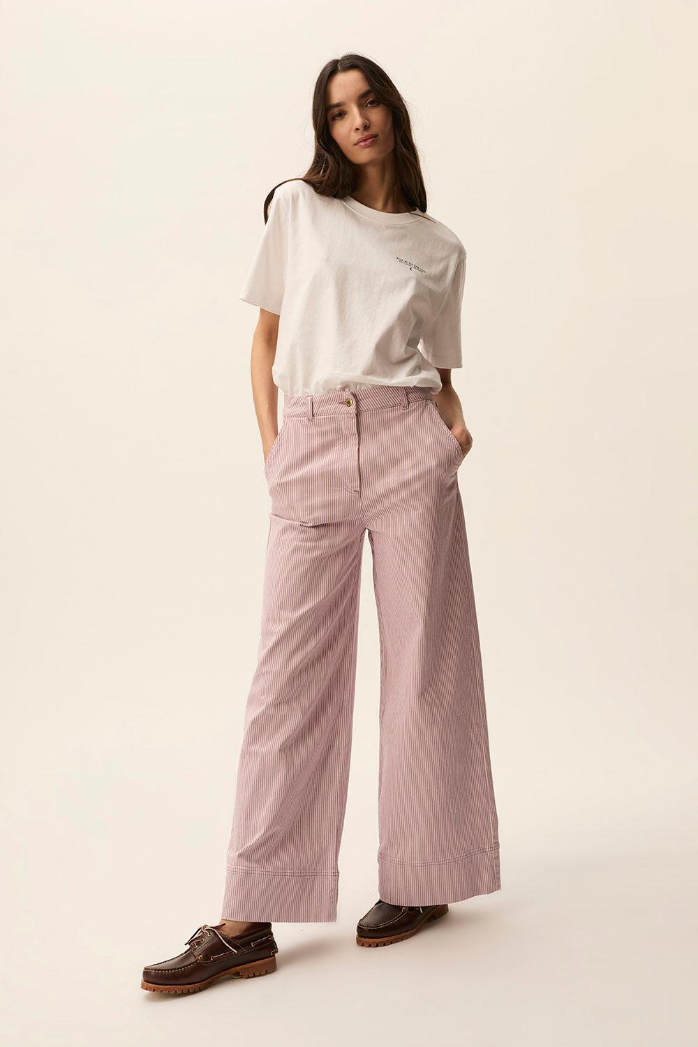 des petit hauts Pantalon Lara Creme/Lavande