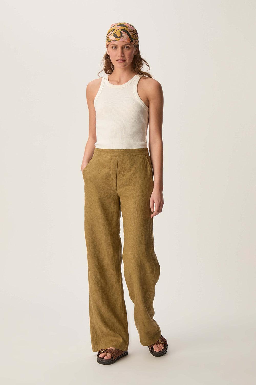 Des Petit Hauts Pantalon Roberti Olive