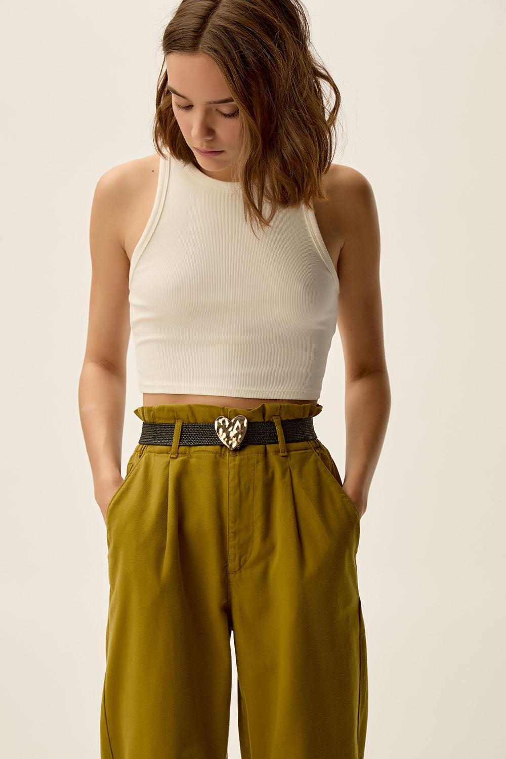 Des Petit Hauts Pantalon Santino Basilic