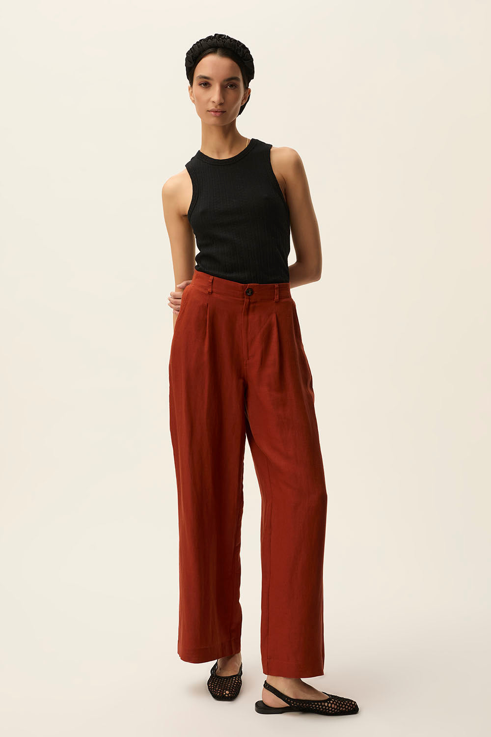 des petit hauts Pantalon Tahiko Cajou
