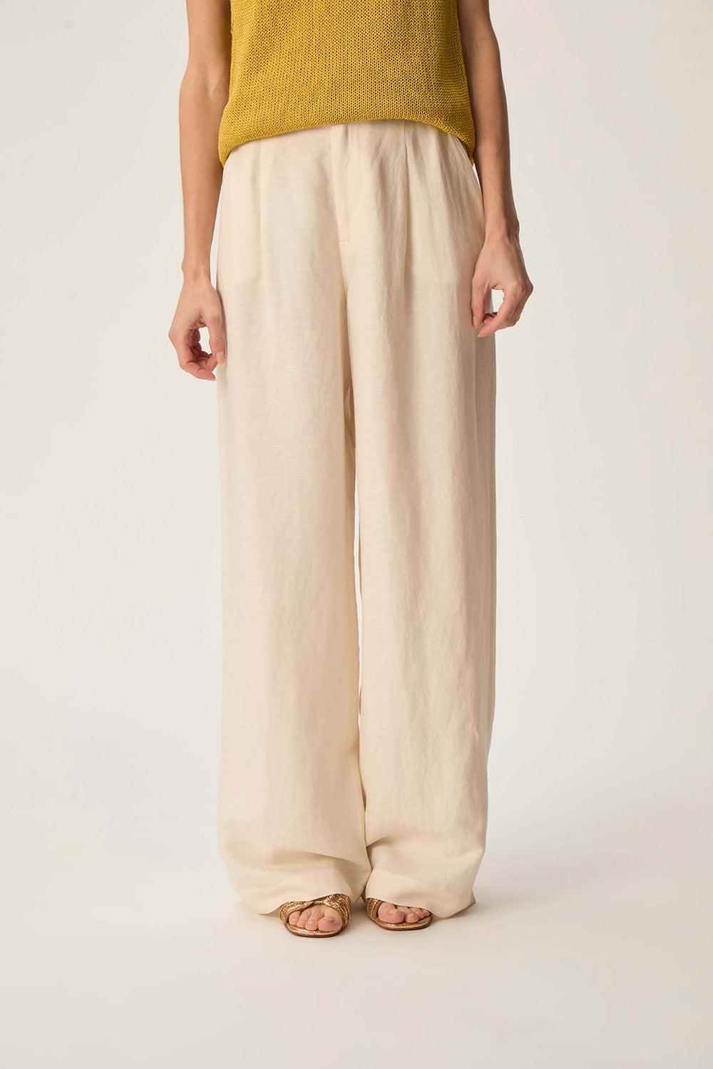 des petit hauts Pantalon Tahiko Creme