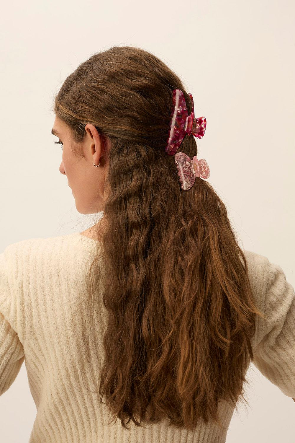 Des Petit Hauts Pinces à Cheveux Odette Cerise