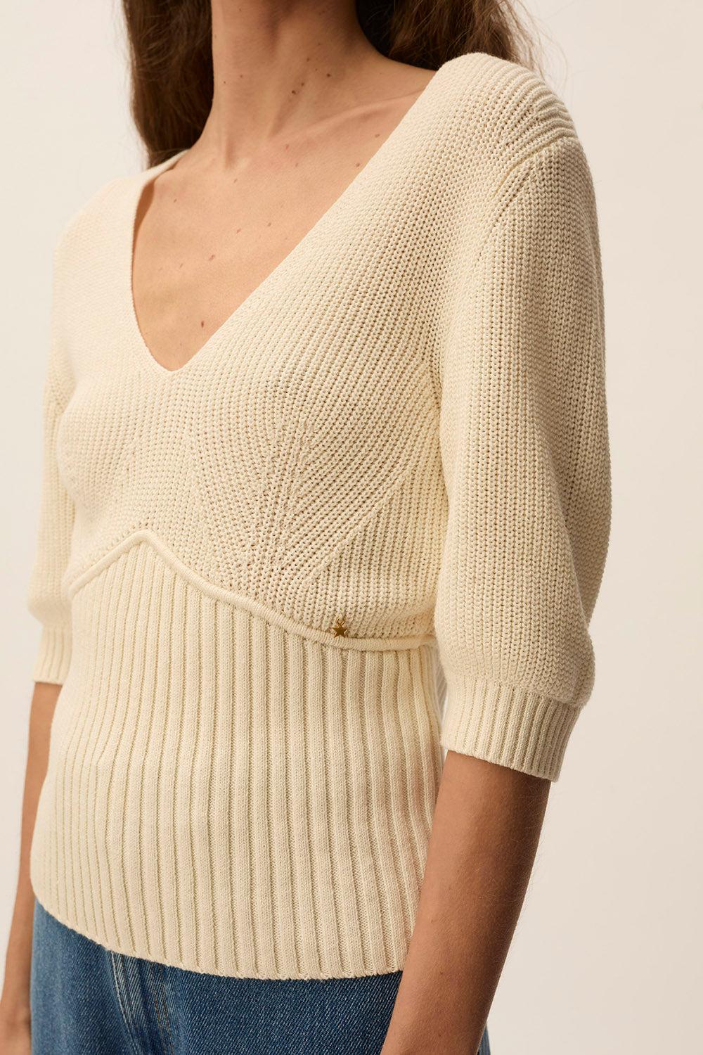 Des Petit Hauts Pull Adele Creme