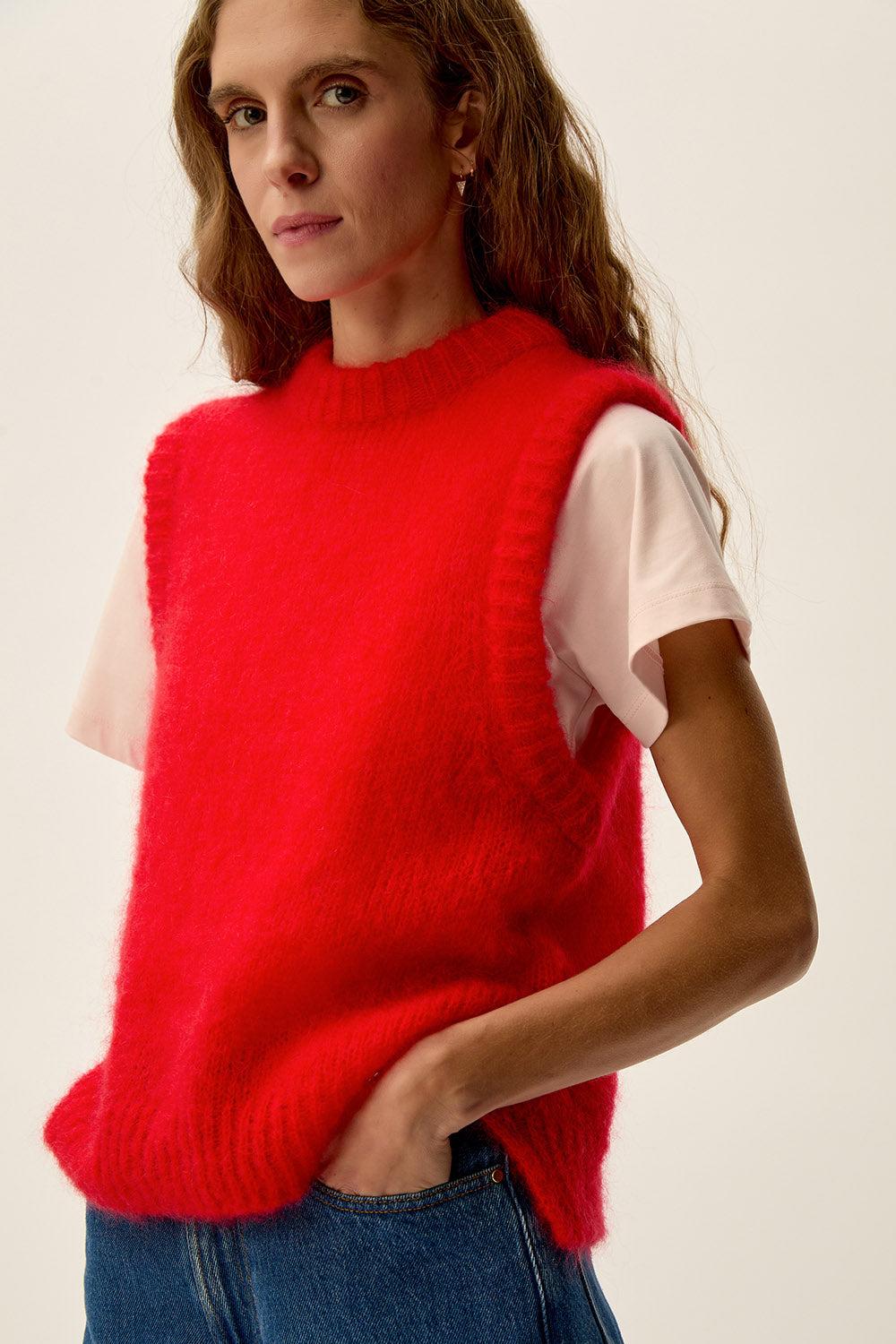 Des Petit Hauts Pull Alberto Tomate