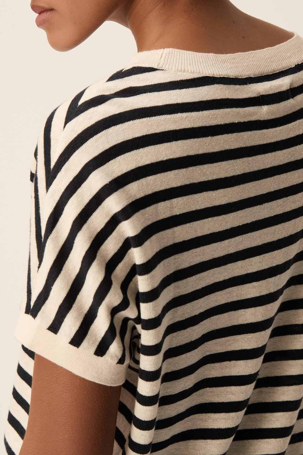 Des Petit Hauts Pull Alexi Creme/Marine