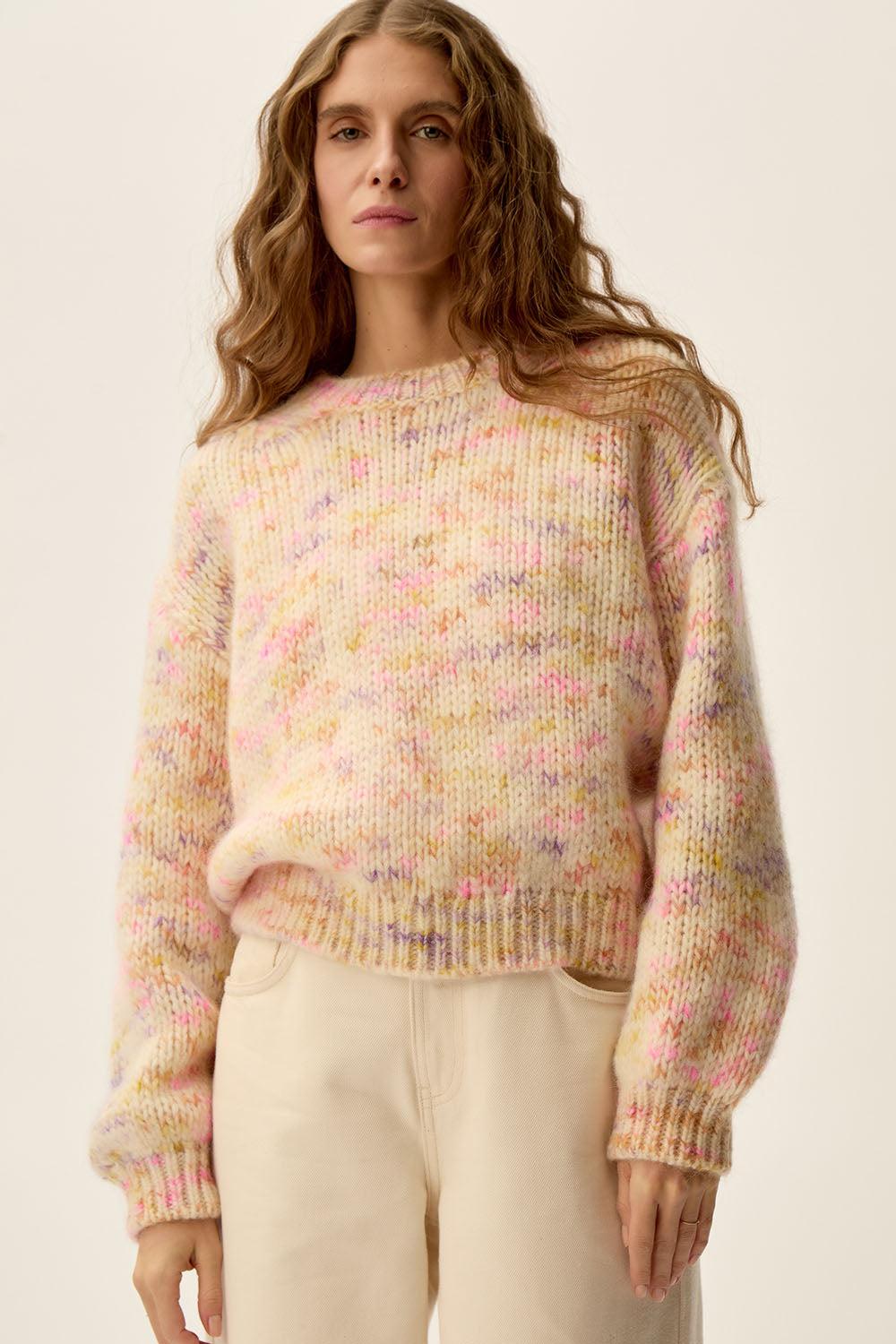 des petit hauts Pull Bowie Multico Fluo