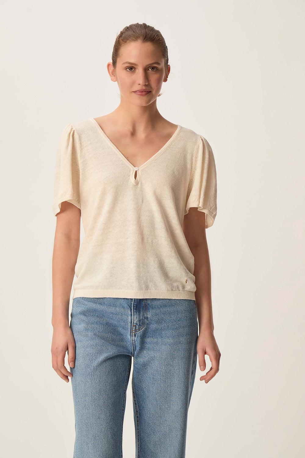 des petit hauts Pull Brook Creme