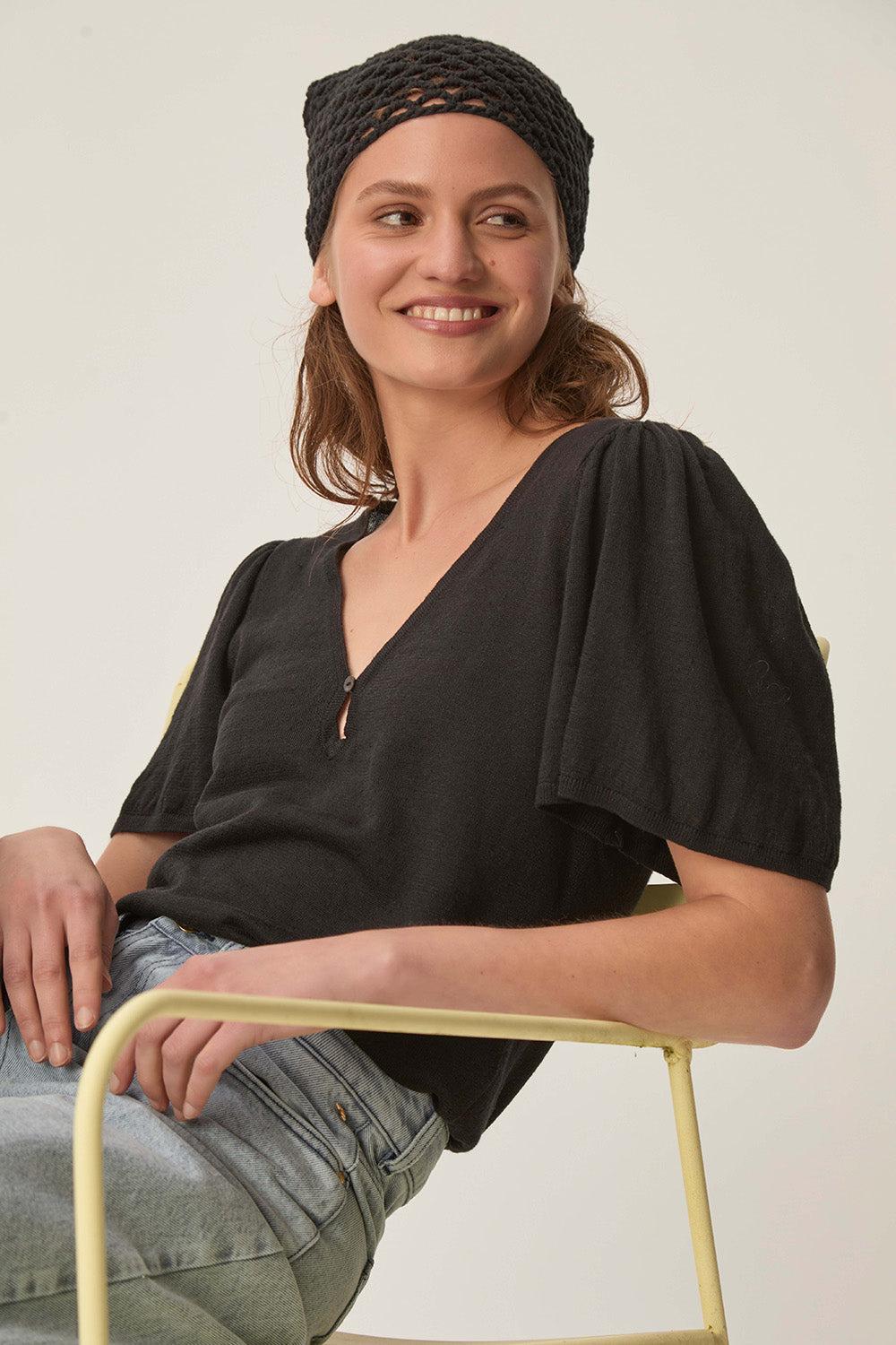 des petit hauts Pull Brook Noir