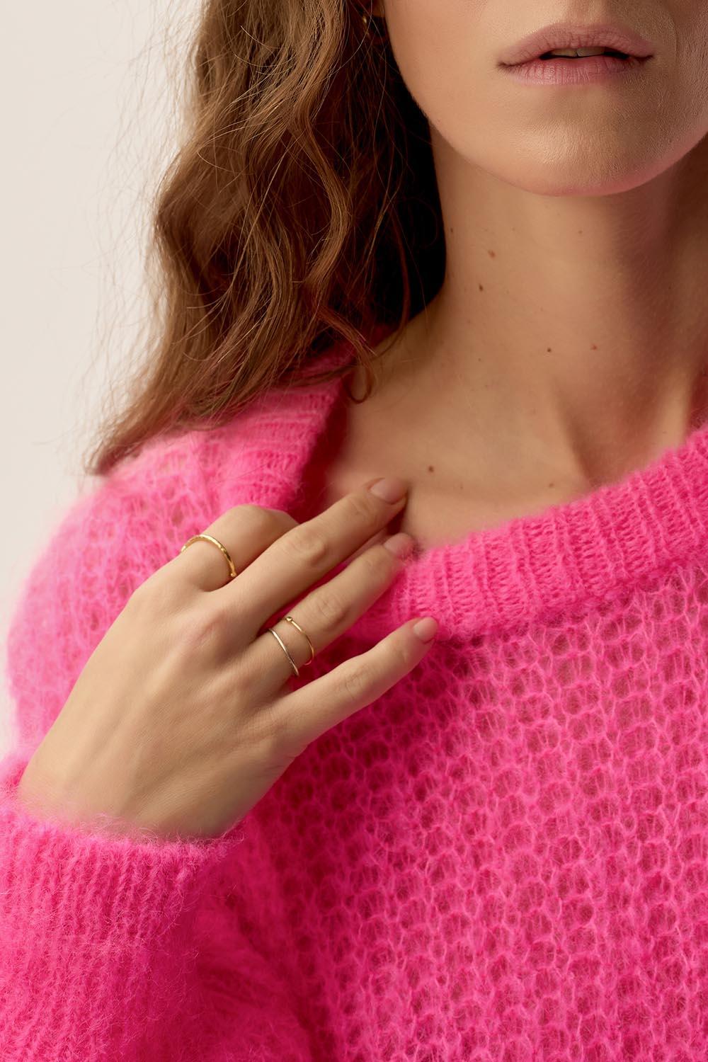 Des Petit Hauts Pull Burma Rose Fluo