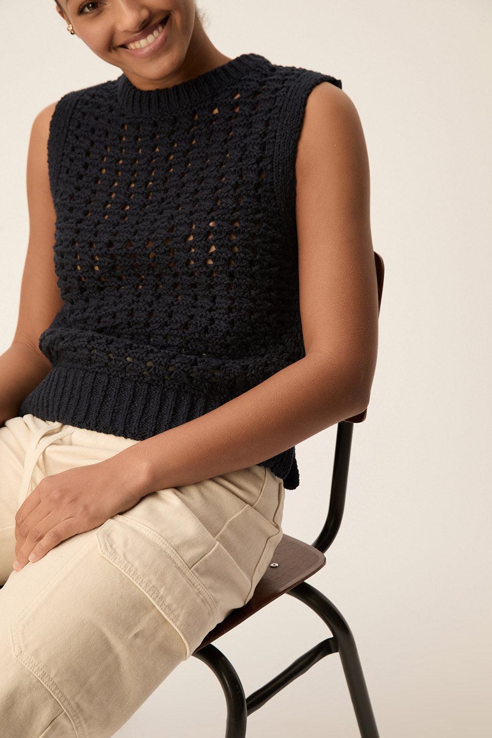 Des Petit Hauts Pull Byrone Marine