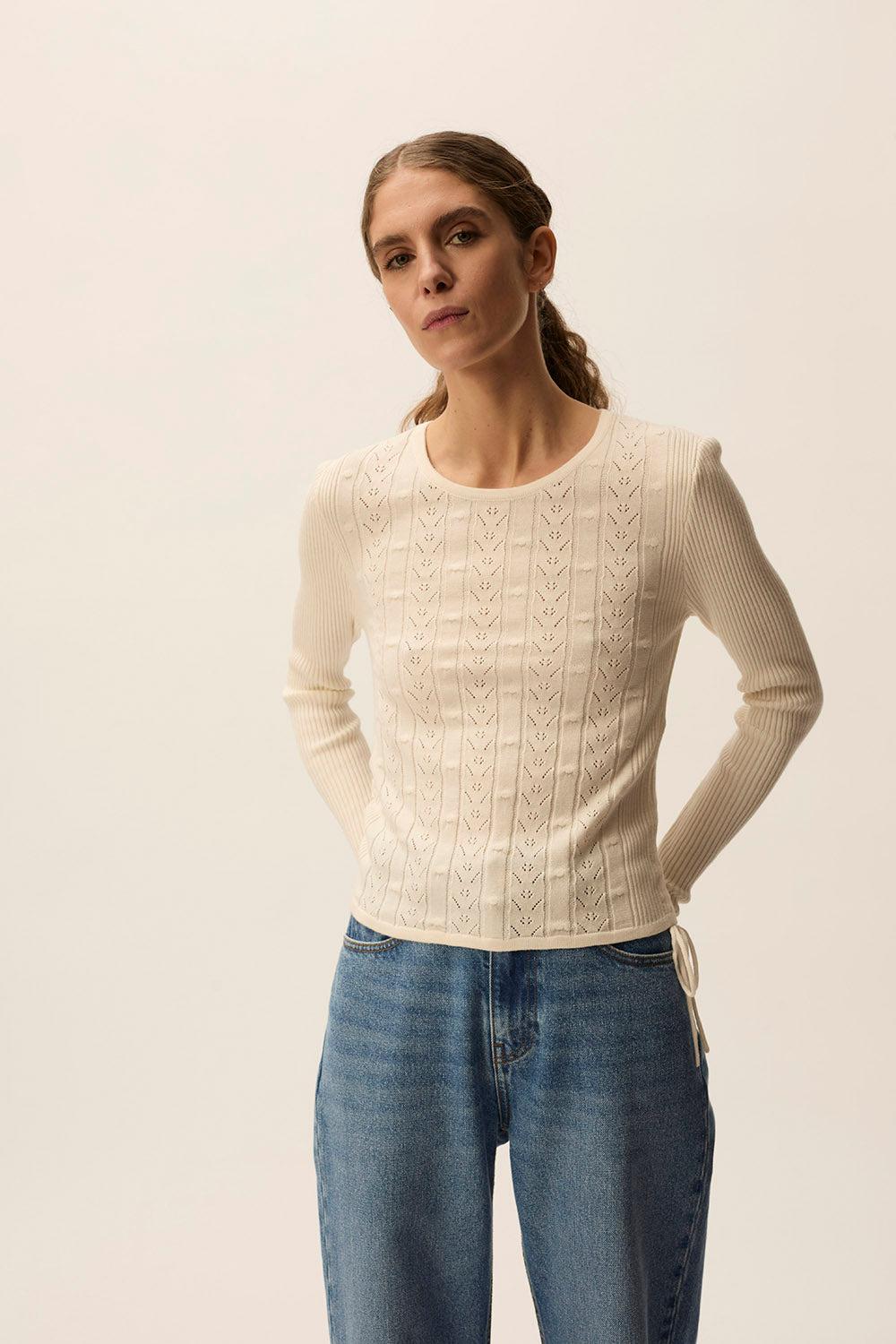 Des Petit Hauts Pull Circee Creme