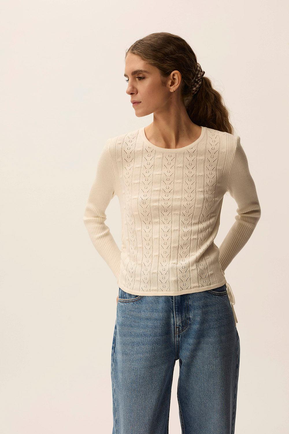 Des Petit Hauts Pull Circee Creme