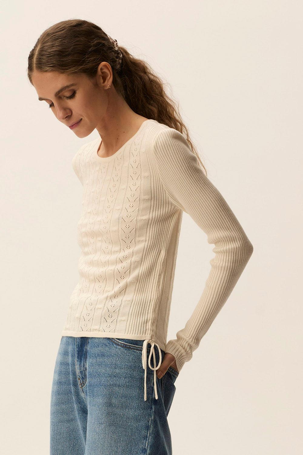 des petit hauts Pull Circee Creme