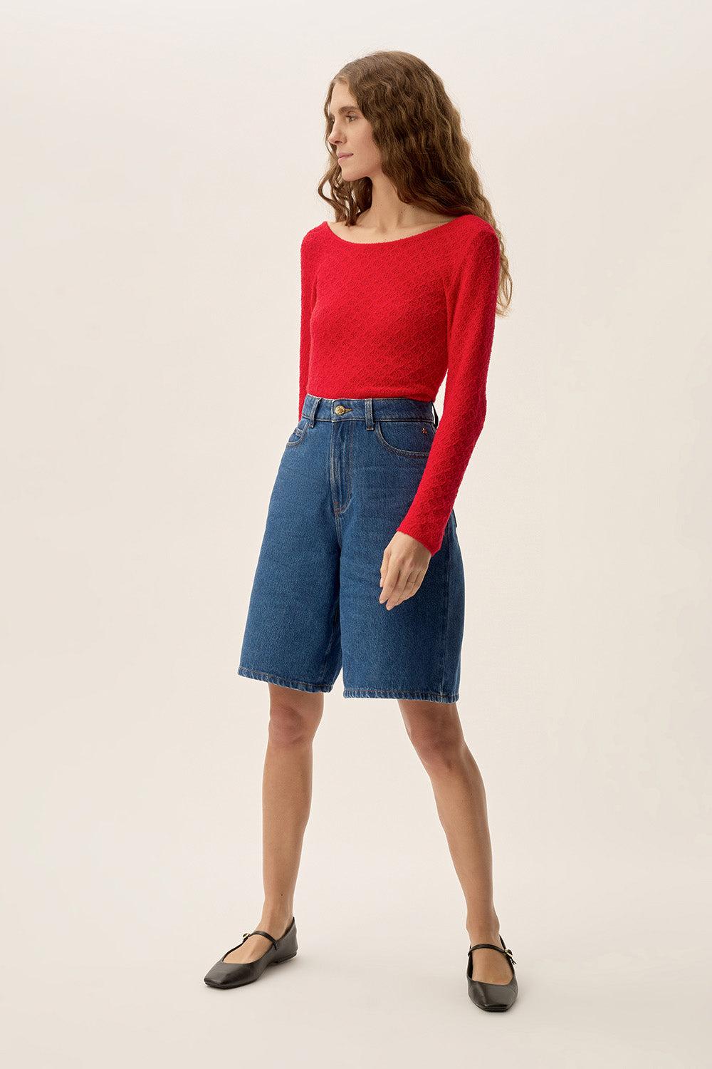 Des Petit Hauts Pull Clodette Tomate