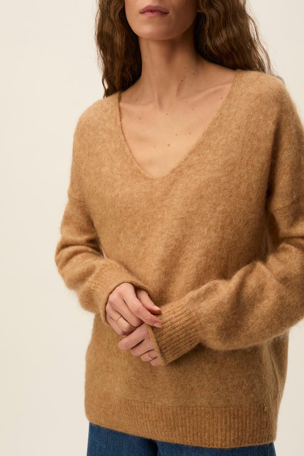 Des Petit Hauts Pull Donald Tabac