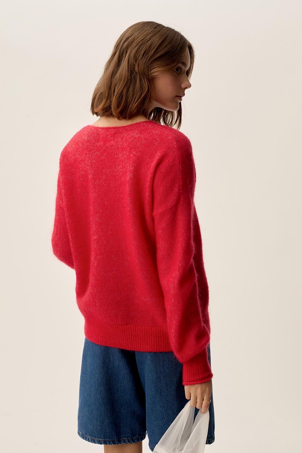 Des Petit Hauts Pull Donald Tomate