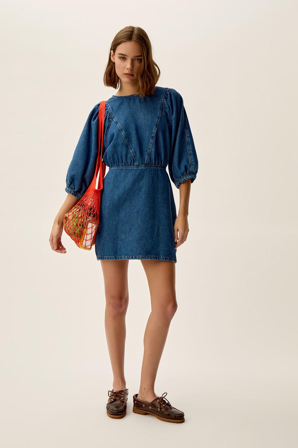 Des Petit Hauts Robe Landry Middle Blue