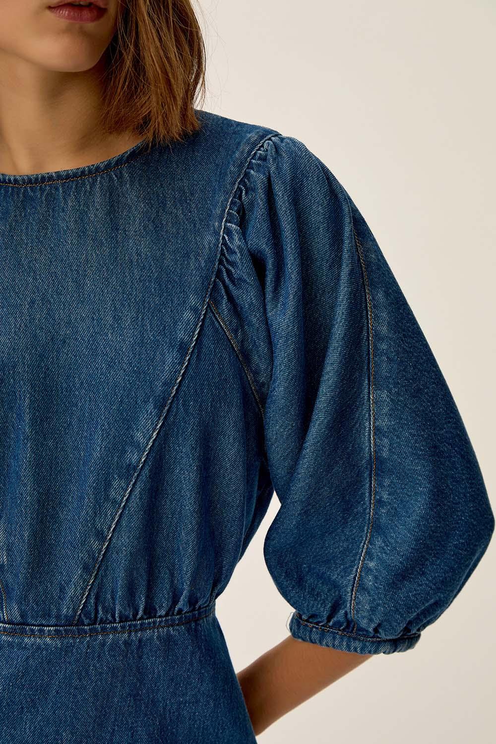 Des Petit Hauts Robe Landry Middle Blue