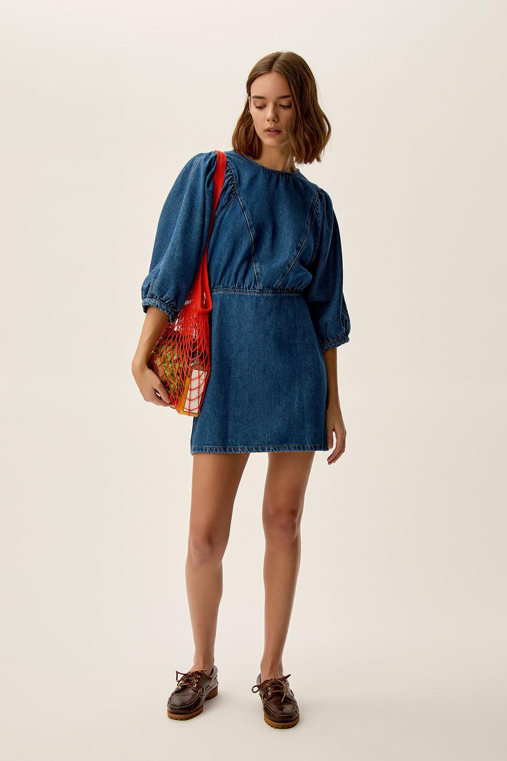 Des Petit Hauts Robe Landry Middle Blue