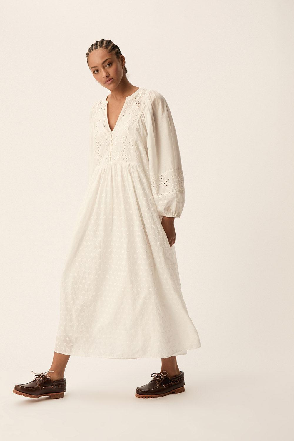Des Petit Hauts Robe Salama Ecru