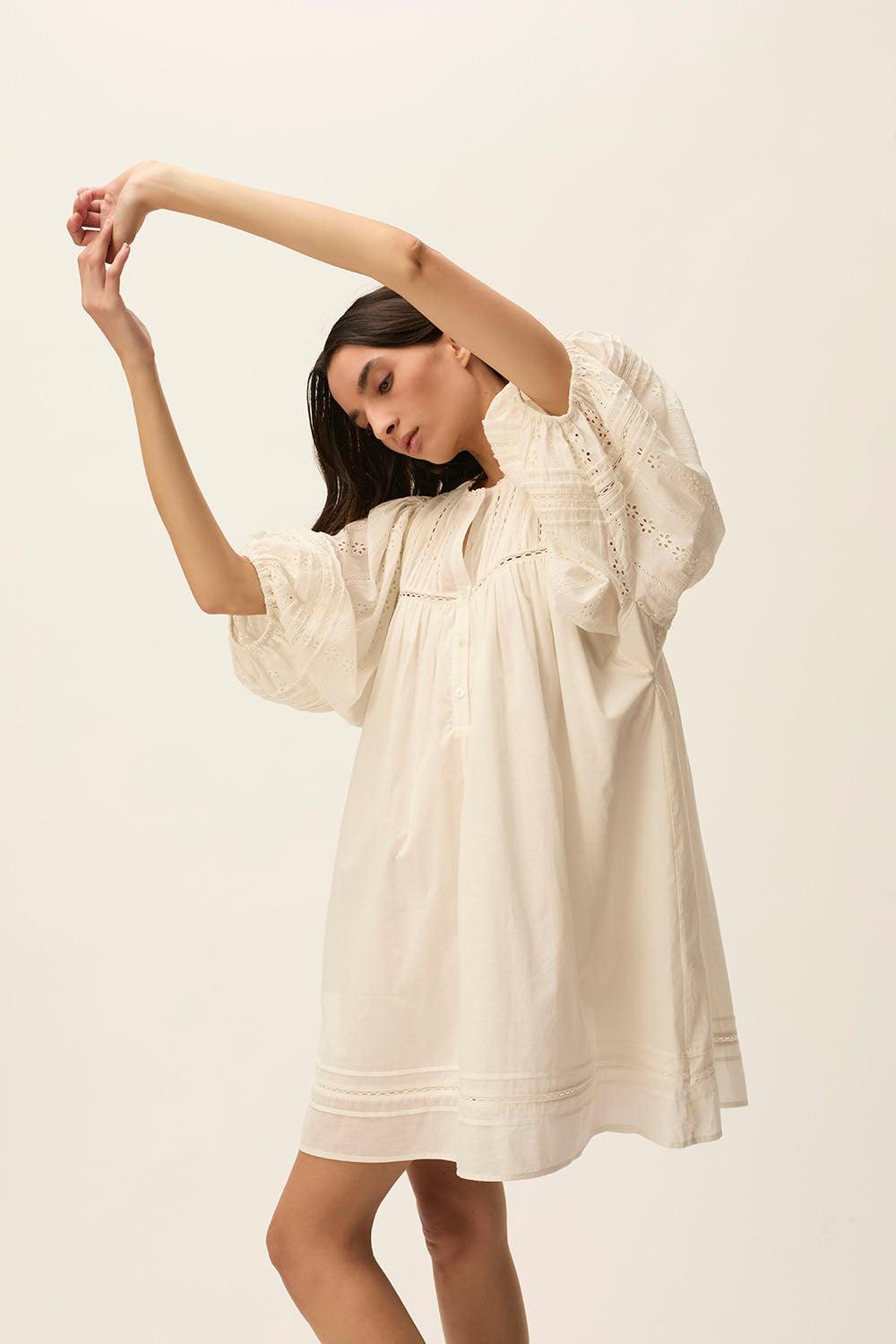 Des Petit Hauts Robe Saturne Ecru