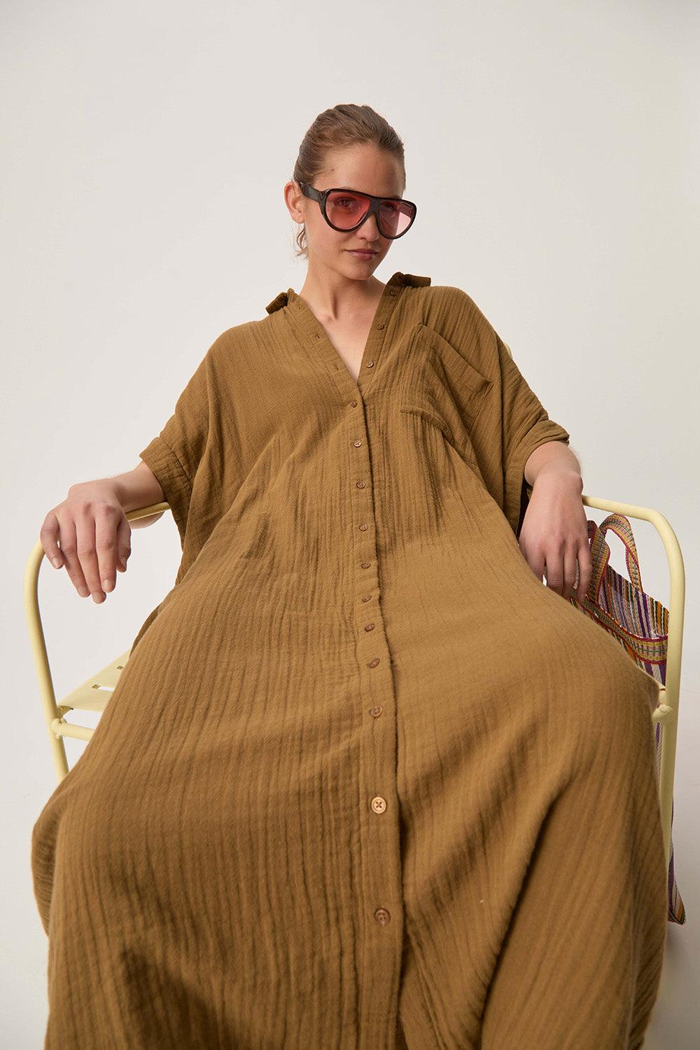 Des Petit Hauts Robe Sophane Olive