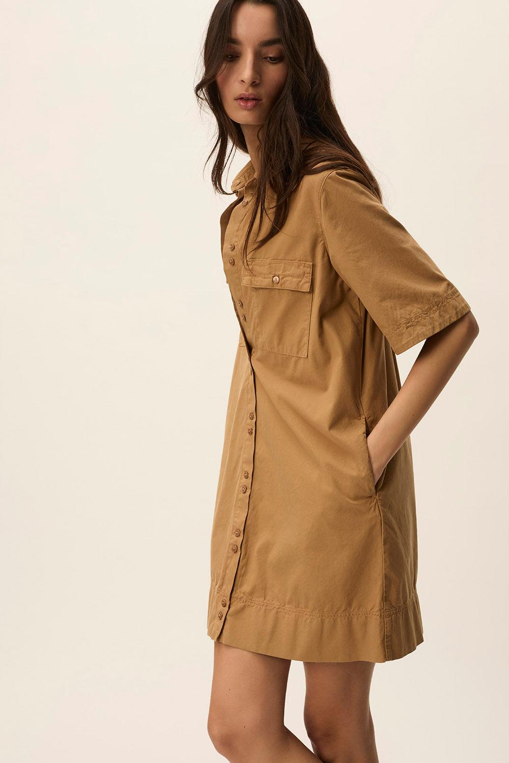 Des Petit Hauts Robe Thotho Tabac
