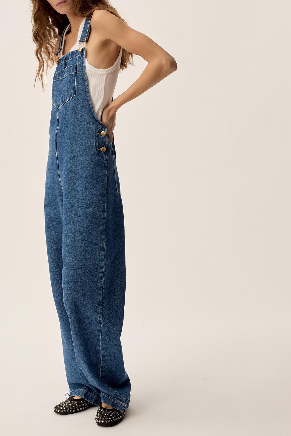 Des Petit Hauts Salopette Laricia Middle Blue