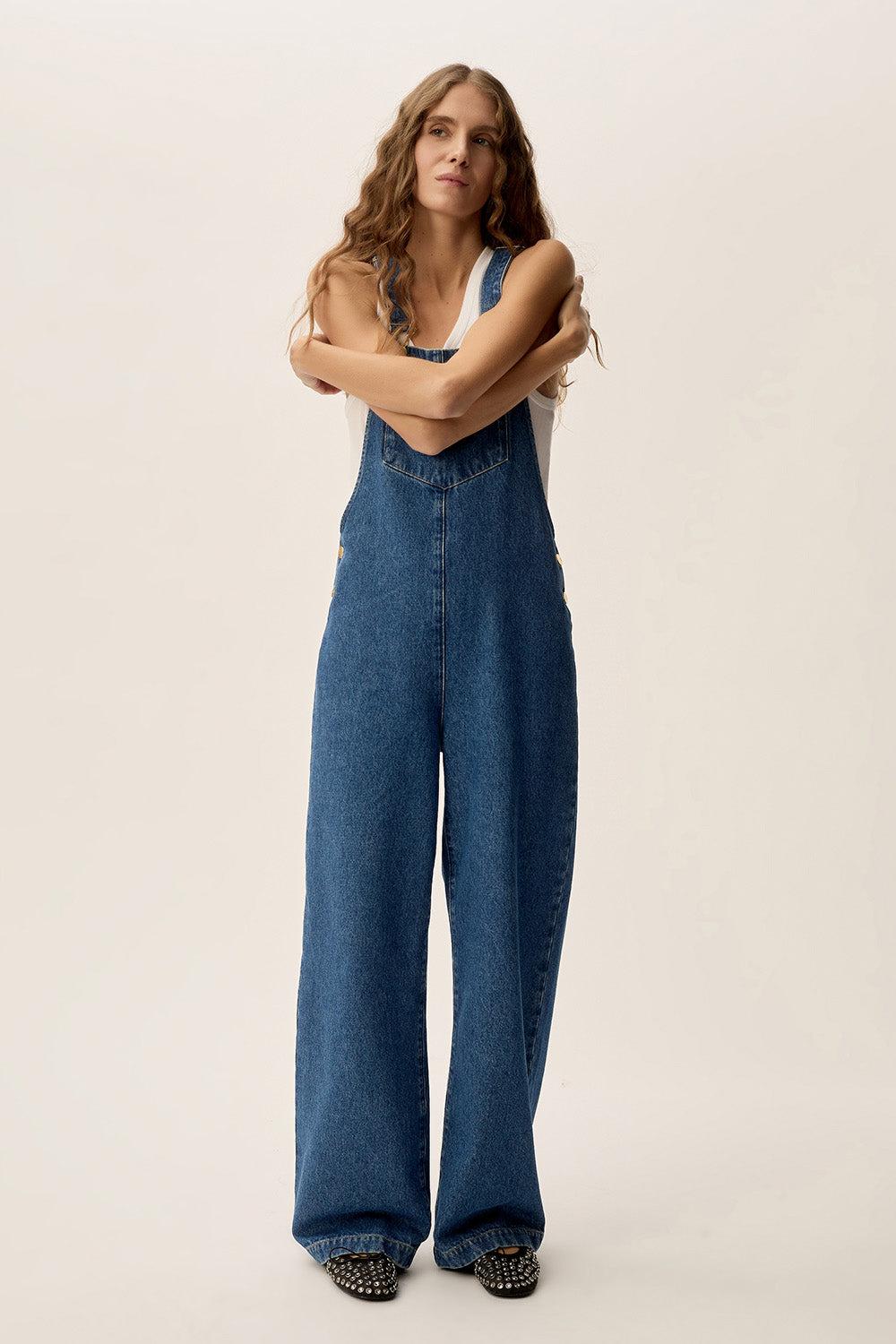 Des Petit Hauts Salopette Laricia Middle Blue